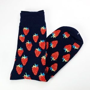 Funky Lizard Socks Blue cotton Blend Strawberry